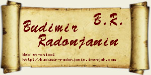 Budimir Radonjanin vizit kartica